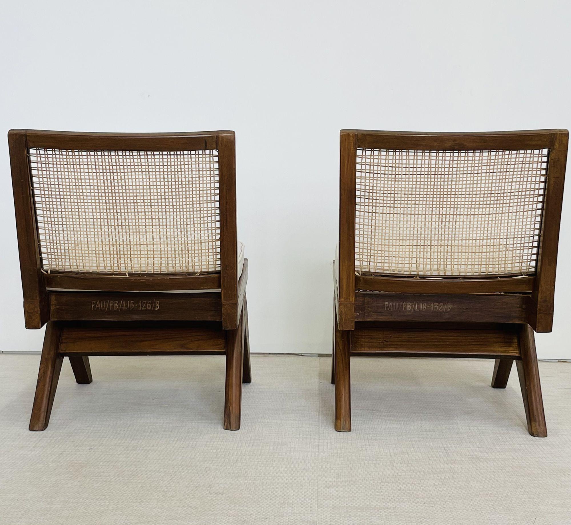Pierre Jeanneret Armless Easy Chairs, Lounge / Slipper, Mid-Century 5
