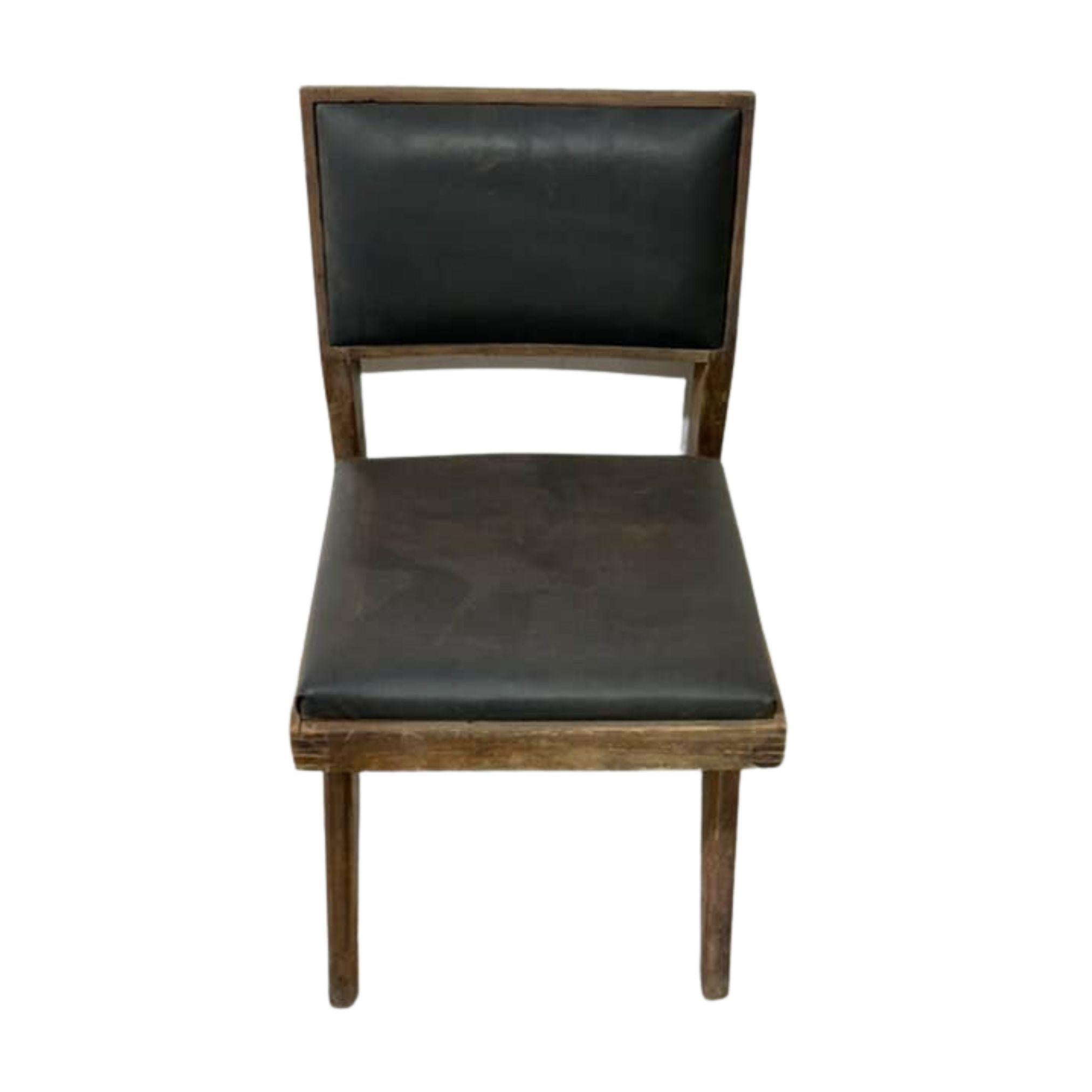 Indian Authentic Pierre Jeanneret Dining Chair PJ-SI-25-E, Set Available, 1950s For Sale