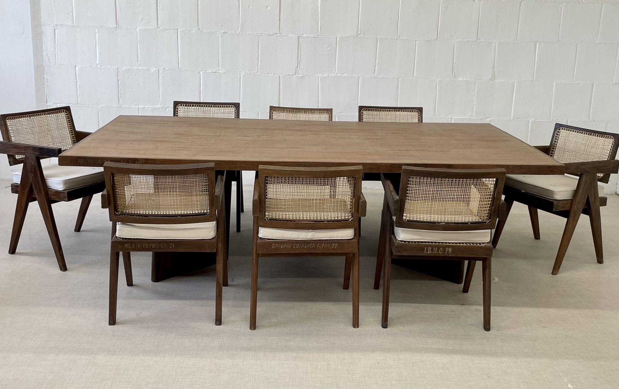 Pierre Jeanneret Library / Dining Table, Mid-Century Modern, Teak For Sale 2