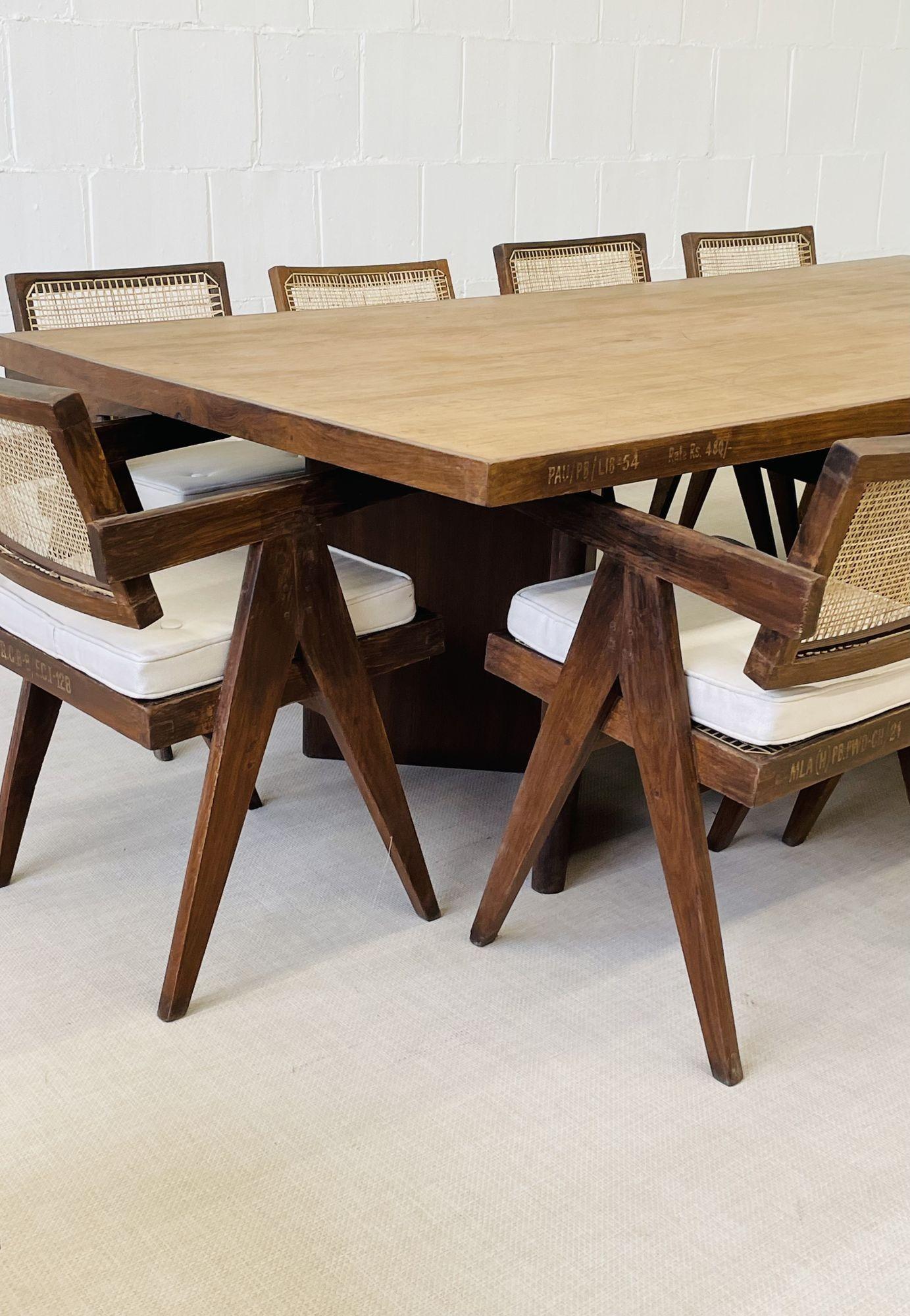 Pierre Jeanneret Library / Dining Table, Mid-Century Modern, Teak 3