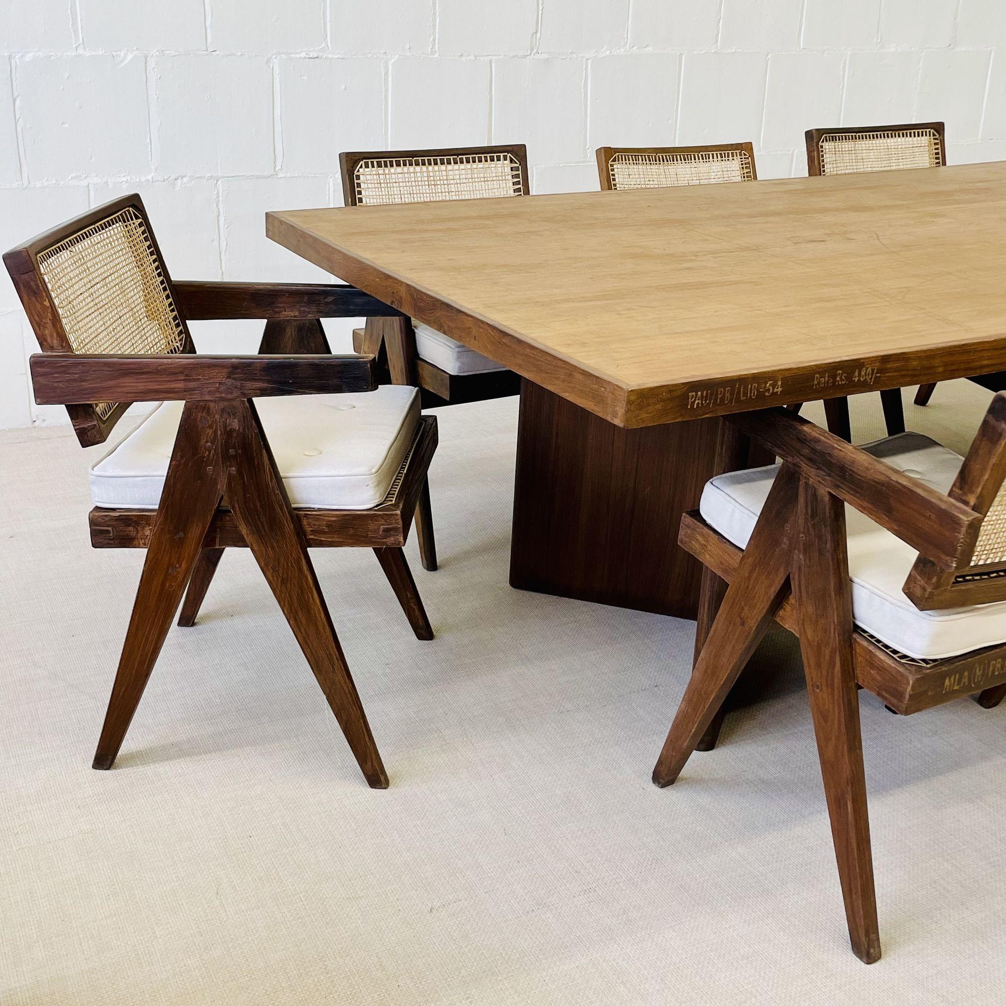 Pierre Jeanneret Library / Dining Table, Mid-Century Modern, Teak For Sale 1