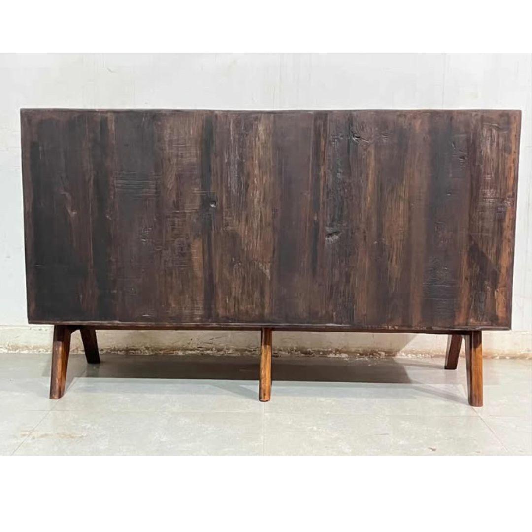 Mid-Century Modern Authentique armoire basse Pierre Jeanneret, PJ-R-14-A, Chandigarh, 1958 en vente