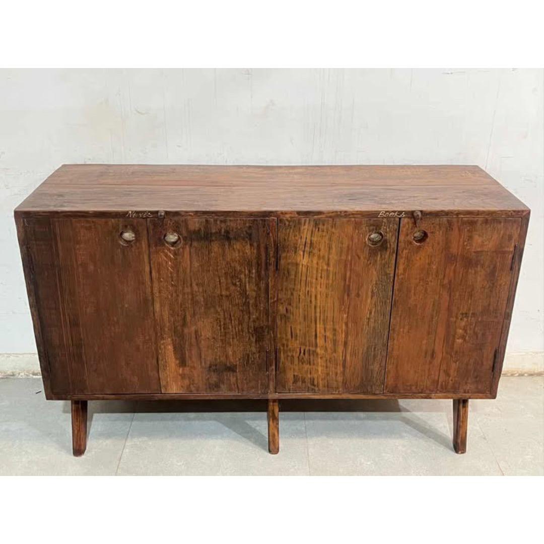 20ième siècle Authentique armoire basse Pierre Jeanneret, PJ-R-14-A, Chandigarh, 1958 en vente