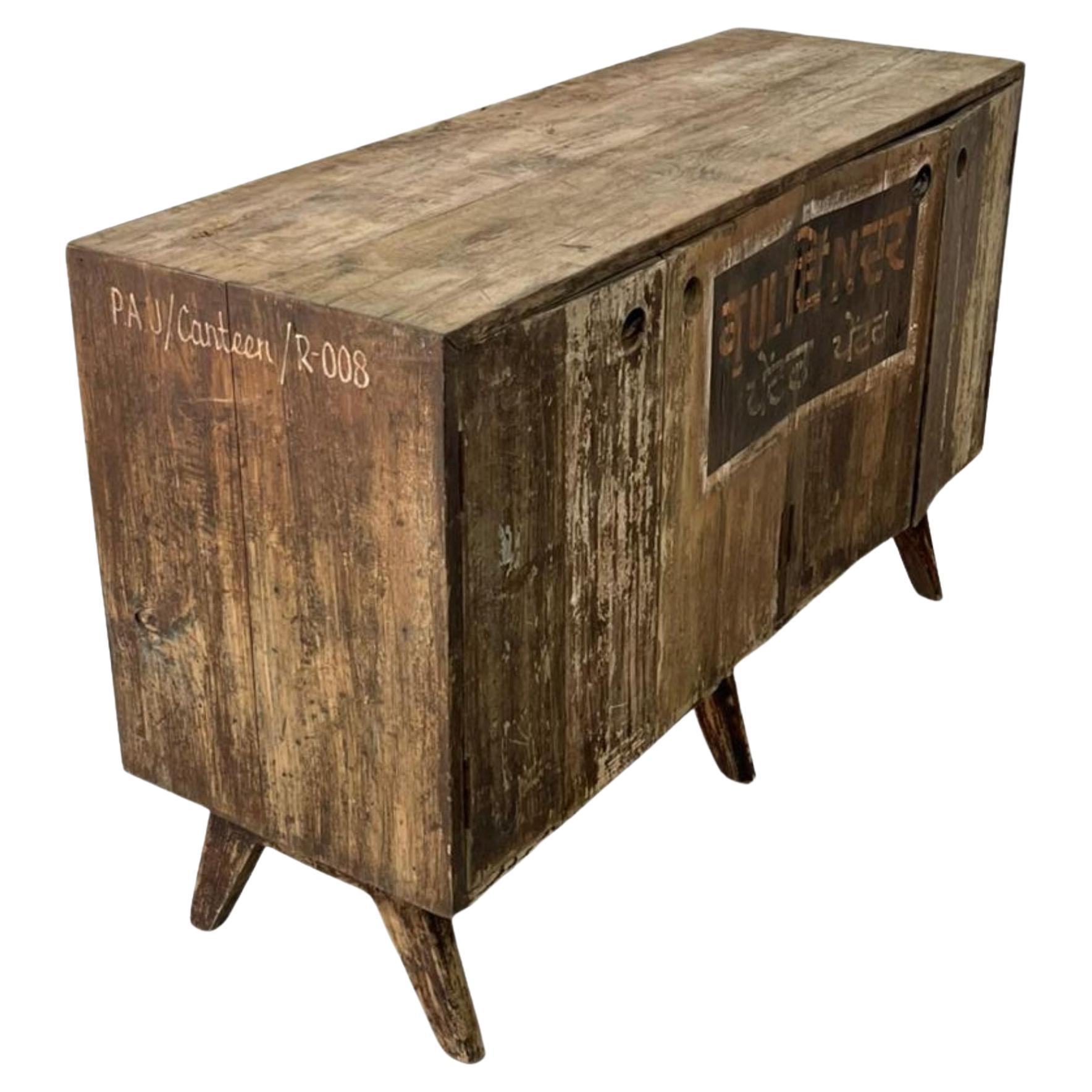 Autentica credenza bassa Pierre Jeanneret, PJ-R-14-A, Chandigarh, 1958