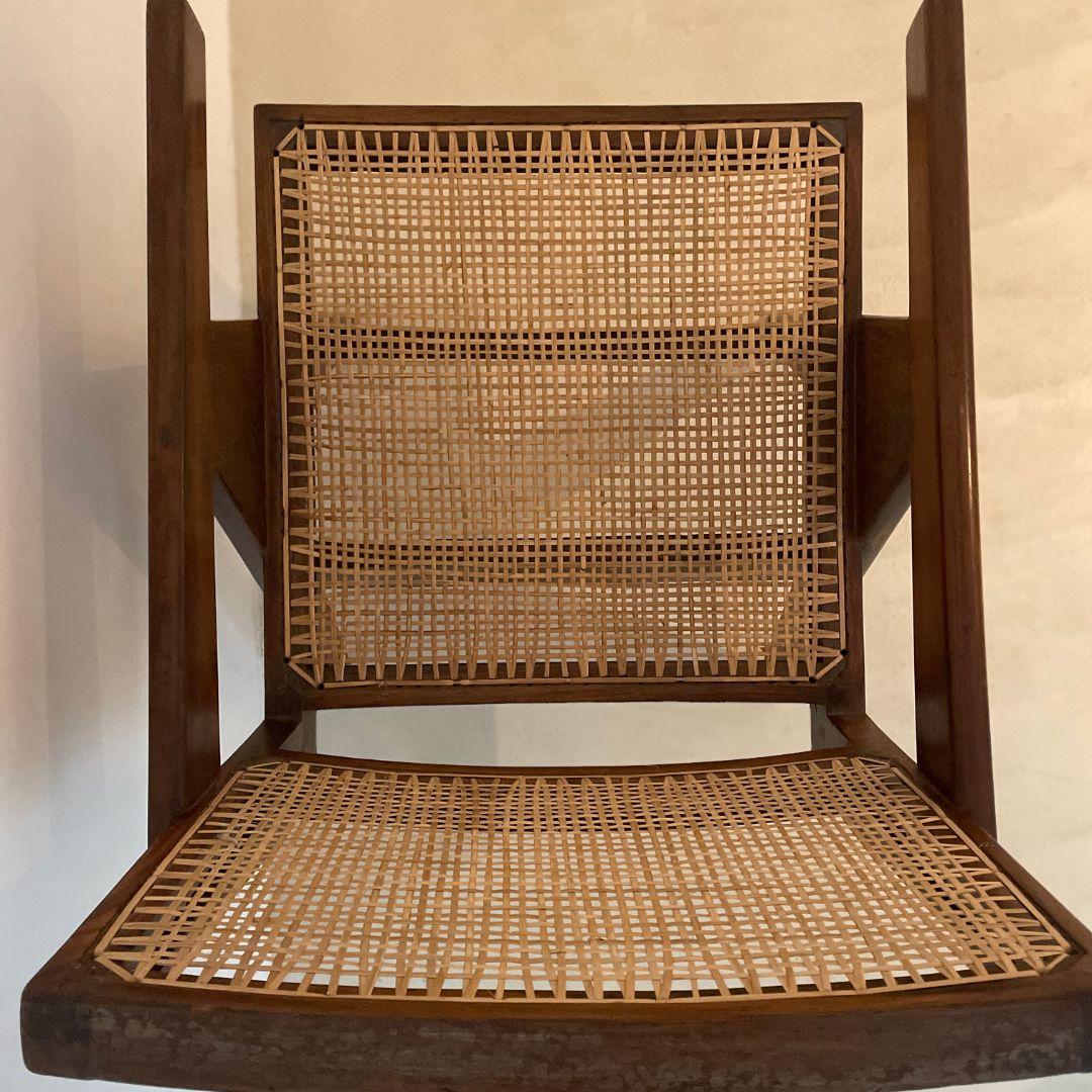 Authentischer Pierre Jeanneret PJ-SI-28-D Bürosessel, hergestellt in Chandigarh im Angebot 2