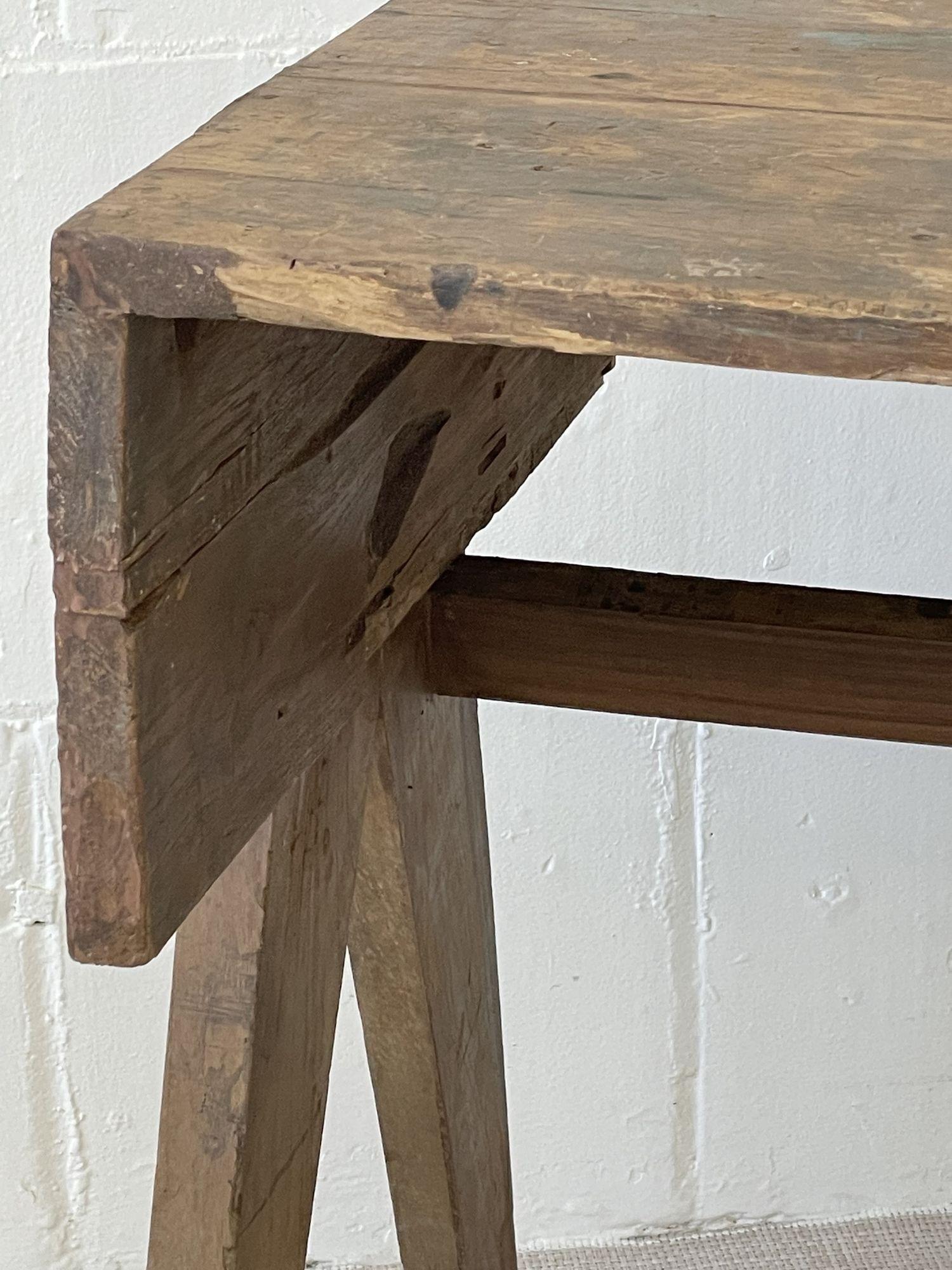 Pierre Jeanneret Attr., French Mid-Century Modern Study Desk, Teak, India, 1960s 2