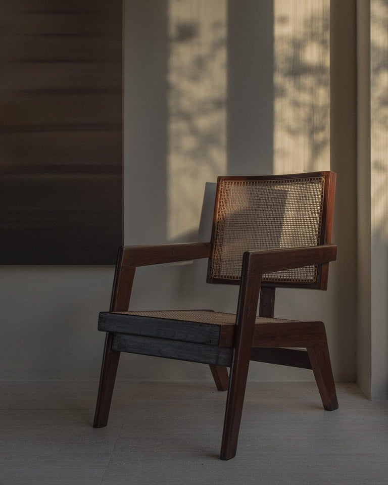 Pierre Jeanneret - Authentic PJ-SI-62-A Armchair for Chandigarh, 1950s For Sale 4