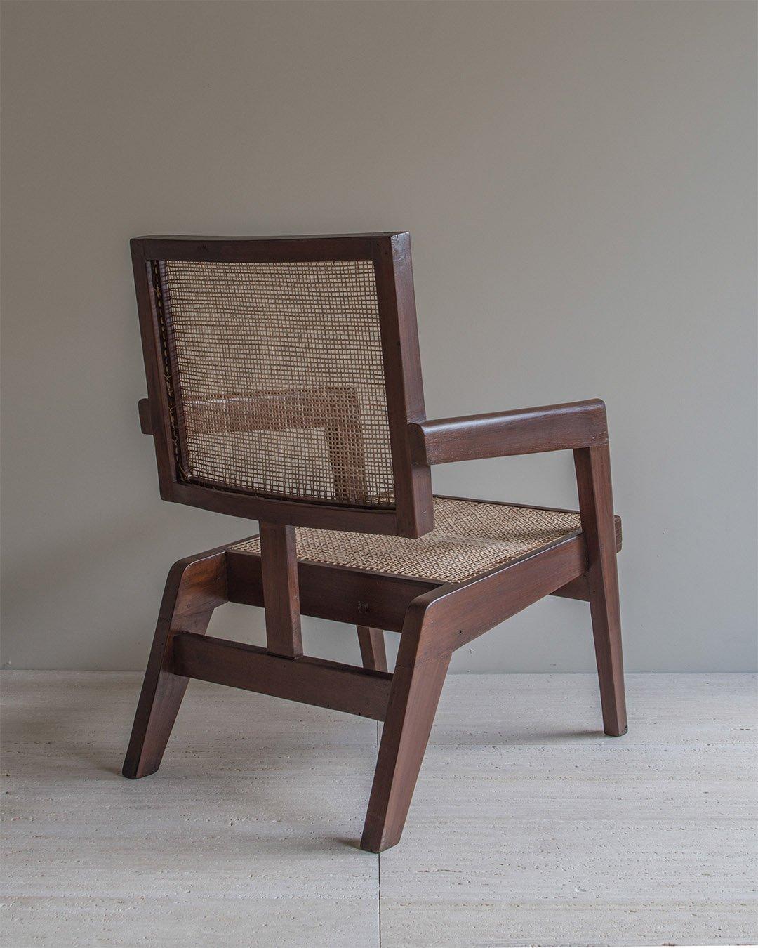 Indian Pierre Jeanneret - Authentic PJ-SI-62-A Armchair for Chandigarh, 1950s
