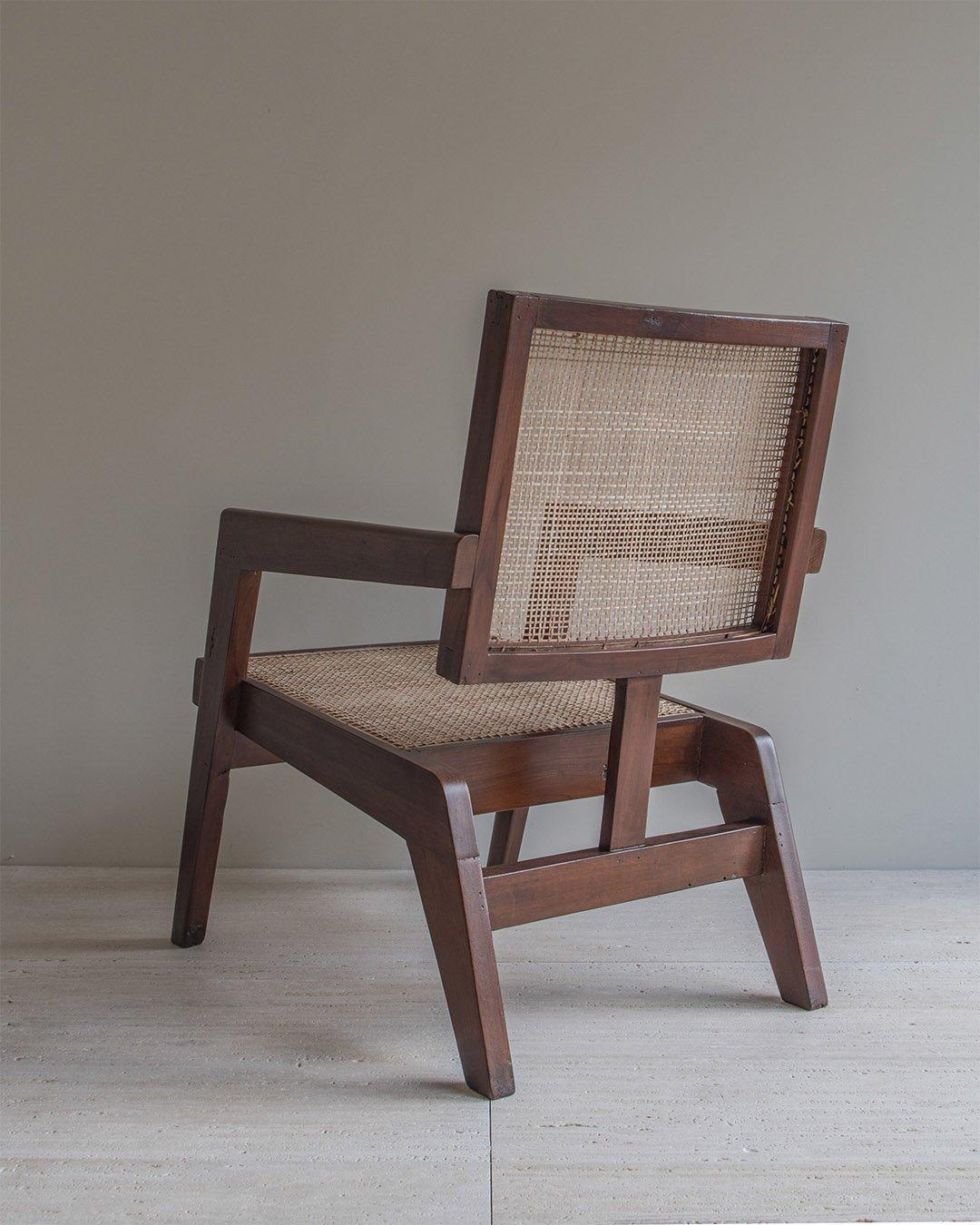 Pierre Jeanneret - Authentic PJ-SI-62-A Armchair for Chandigarh, 1950s In Good Condition In Hasselt, VLI