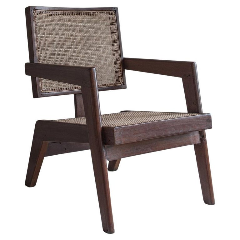 Pierre Jeanneret - Authentic PJ-SI-62-A Armchair for Chandigarh, 1950s For Sale