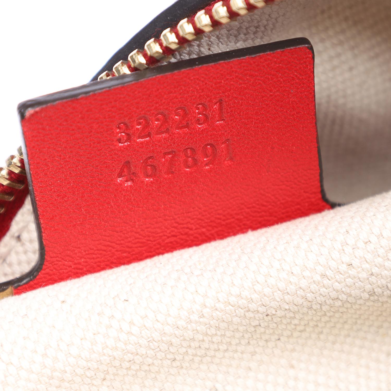 Gucci Red Guccissima Leather Medium Joy Signature Crossbody Bag 7
