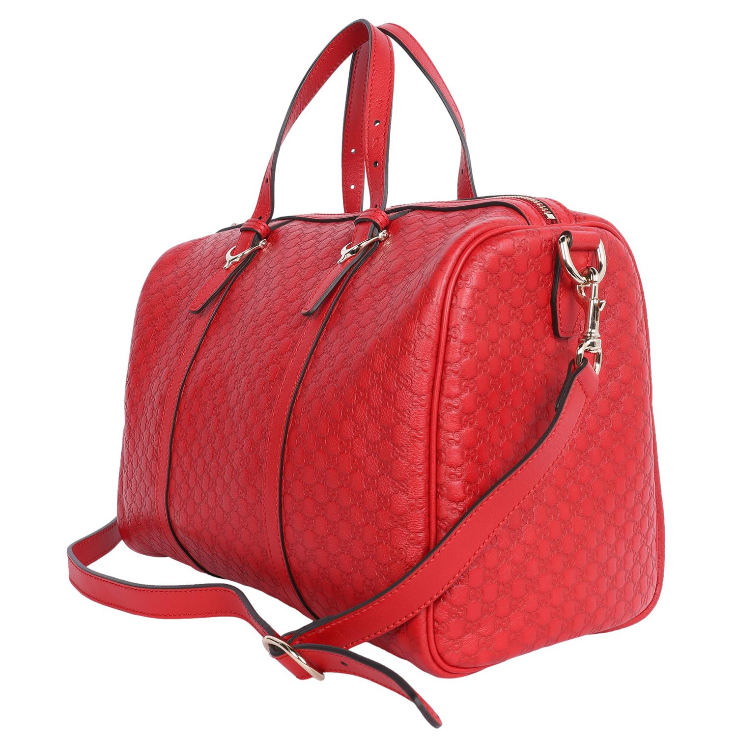 Women's Gucci Red Guccissima Leather Medium Joy Signature Crossbody Bag