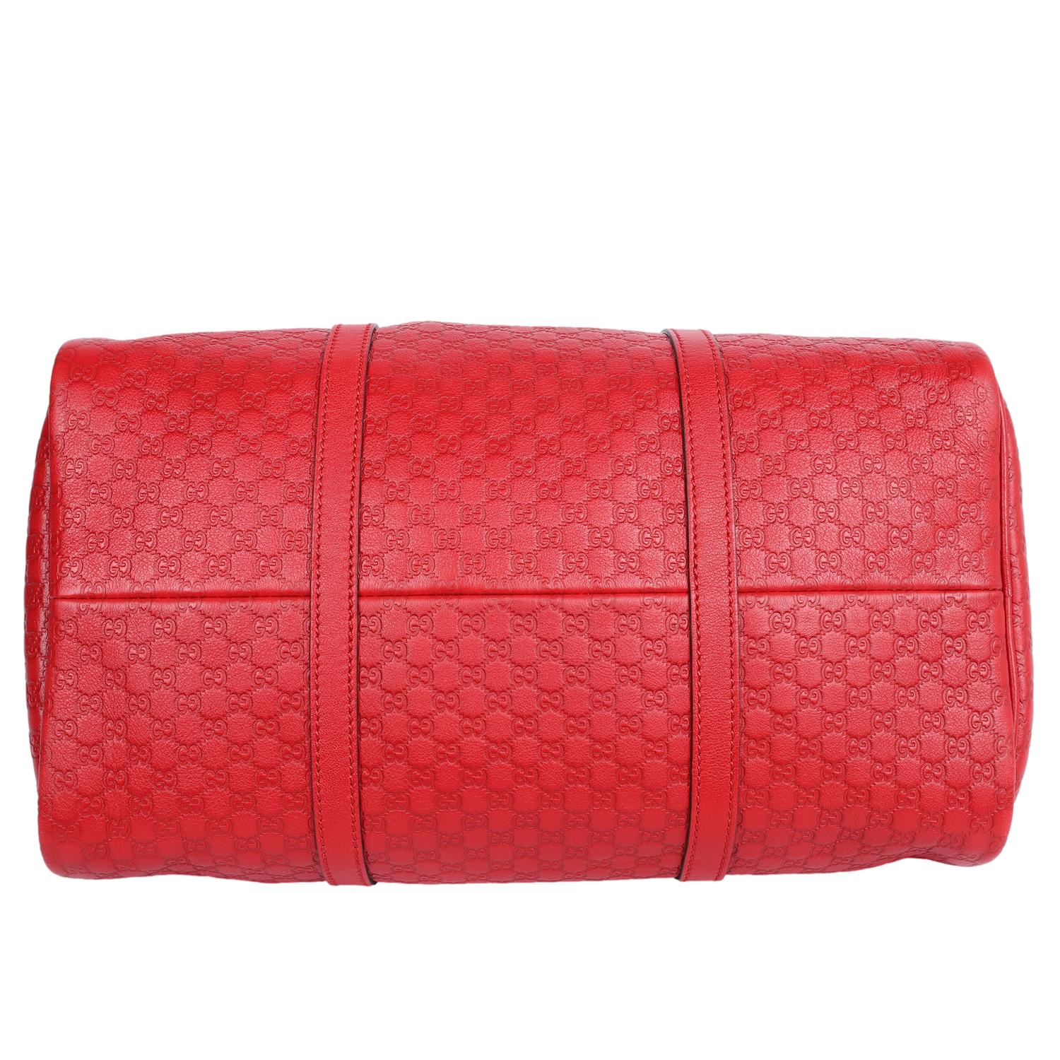Gucci Red Guccissima Leather Medium Joy Signature Crossbody Bag 4