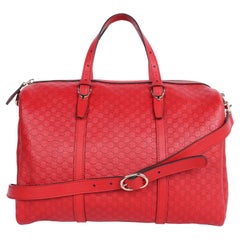Gucci Red Guccissima Leather Medium Joy Signature Crossbody Bag