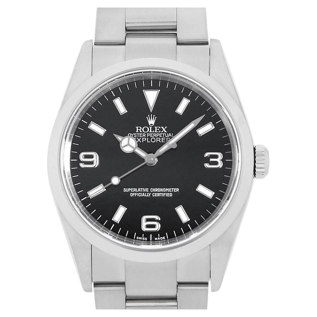 Authentic Pre-Owned Rolex Explorer 114270 Black Dial F Series Men's Watch