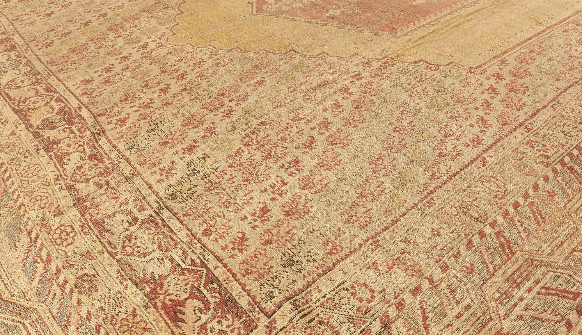 Authentic 19th Century Red Turkish Ghiordes Rug For Sale 5