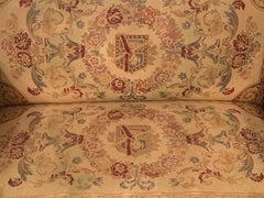 Authentic Renaissance Velvet Italian Tuscan Sofa, 19th Century