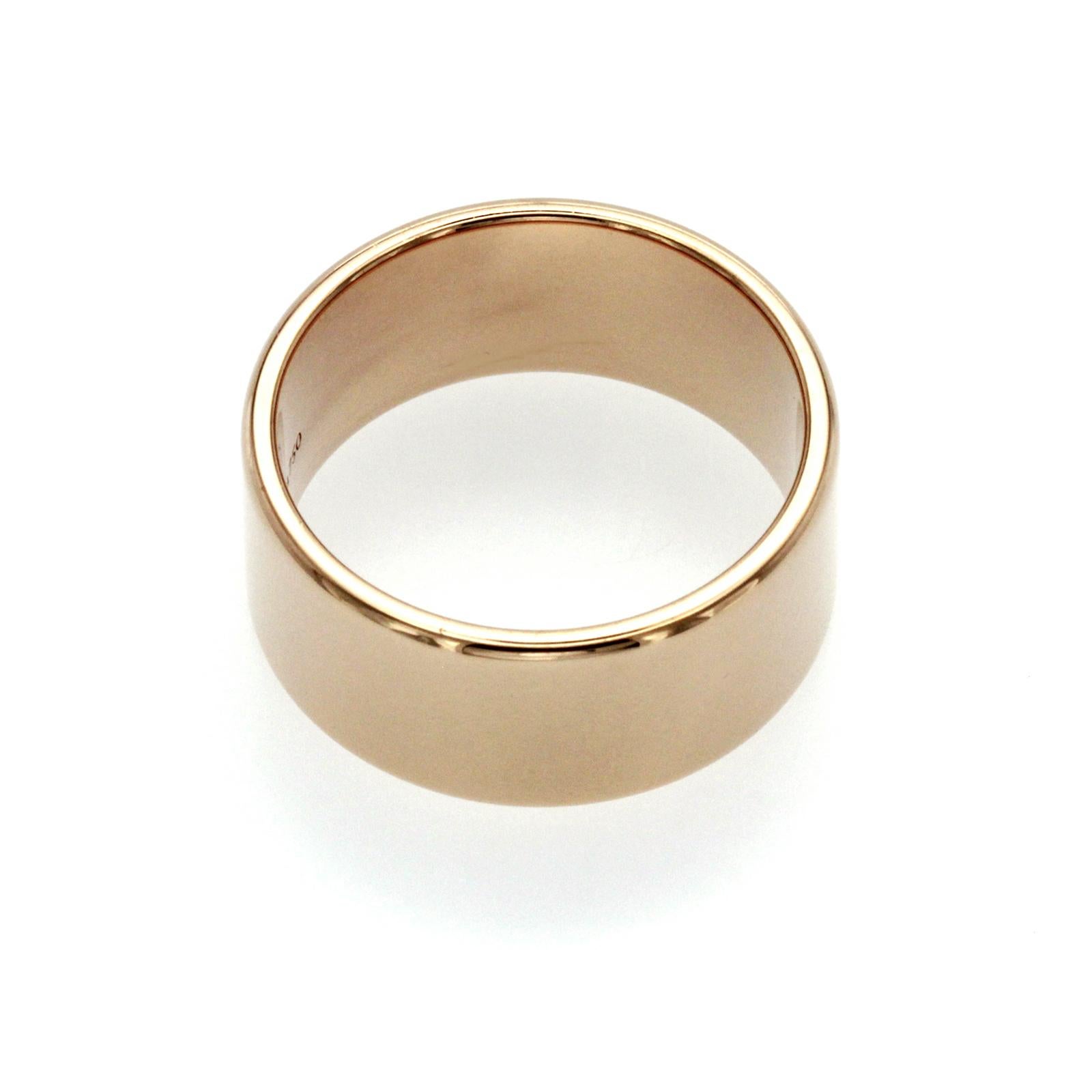Authentic Return To Tiffany & Co. New York 18k Rose Gold Band Ring In Excellent Condition In Los Angeles, CA