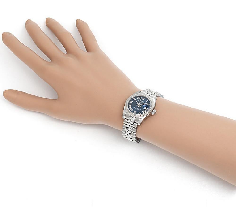 Authentic Rolex Datejust 79174 Ladies Blue Roman Dial P-Series Pre-Owned Watch 1