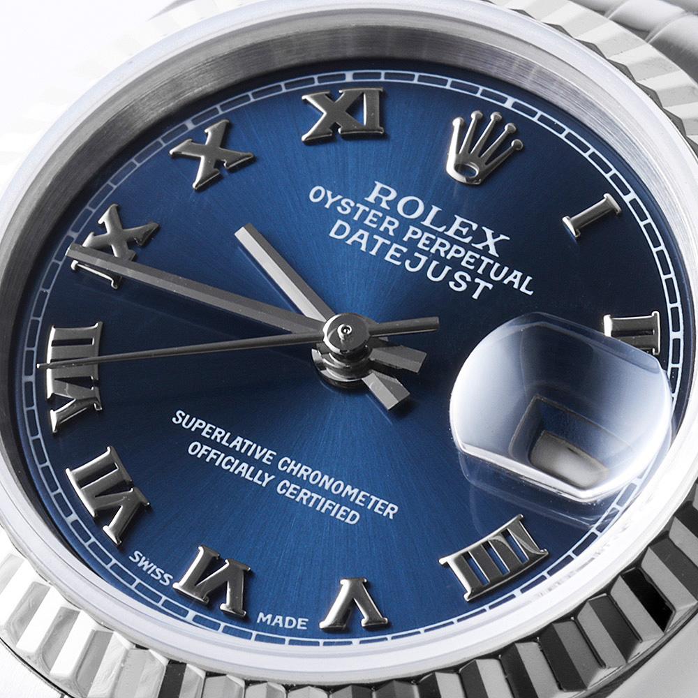 Authentic Rolex Datejust 79174 Ladies Blue Roman Dial P-Series Pre-Owned Watch 2