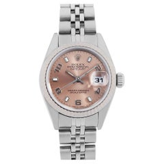 Authentic Rolex Datejust 79174 Ladies Pink Tobi Arabia F-Series Used Watch