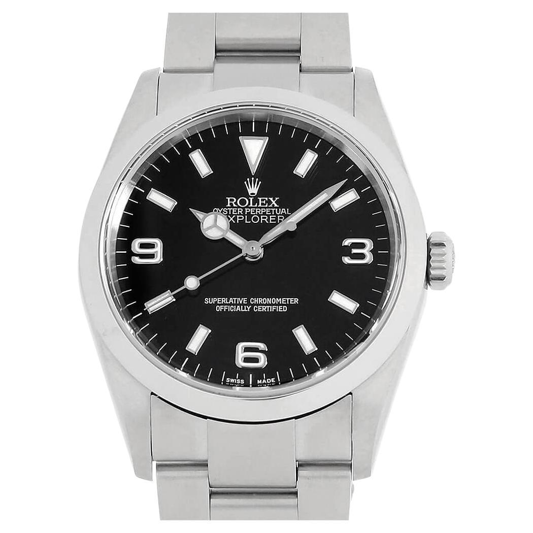Authentic Rolex Explorer 114270, Black Dial, Y-Series, Used Men's Watch