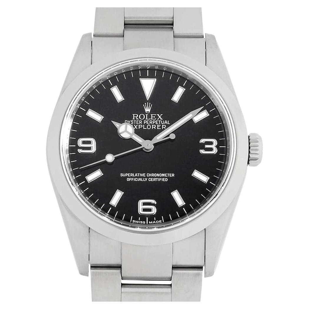 Authentic Rolex Explorer 114270 V Series Men's Black Dial PreOwned