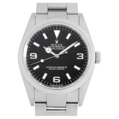 Authentic Rolex Explorer 114270 V Series Men's Black Dial Pre-Owned Watch