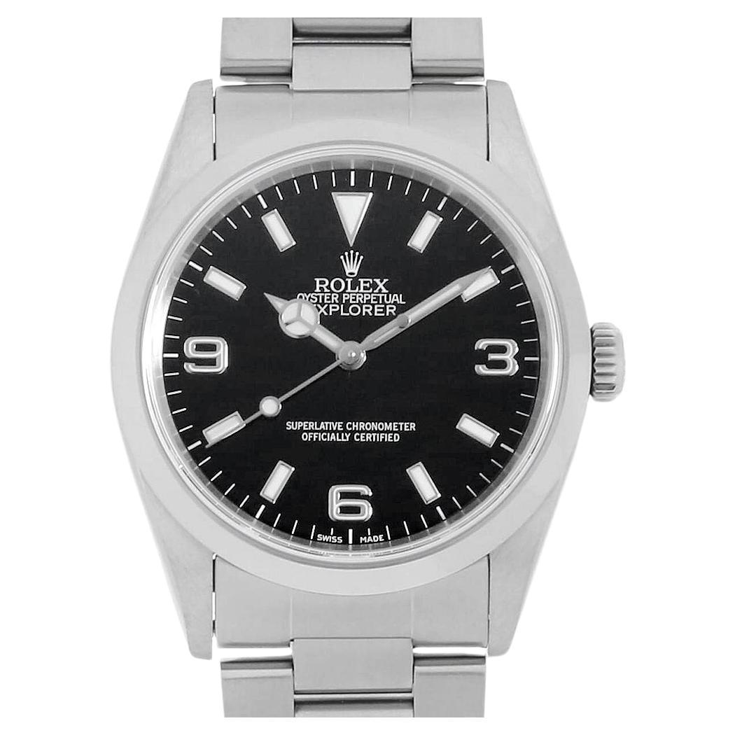 Authentic Rolex Explorer 14270 Black Dial T Number, Gently Used Men's Watch