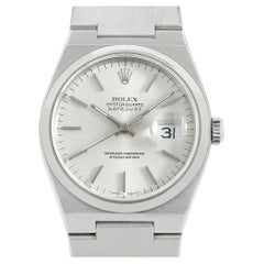 Authentic Rolex Oyster Quartz Datejust 17000 Silver Bar A Men's Watch - Used