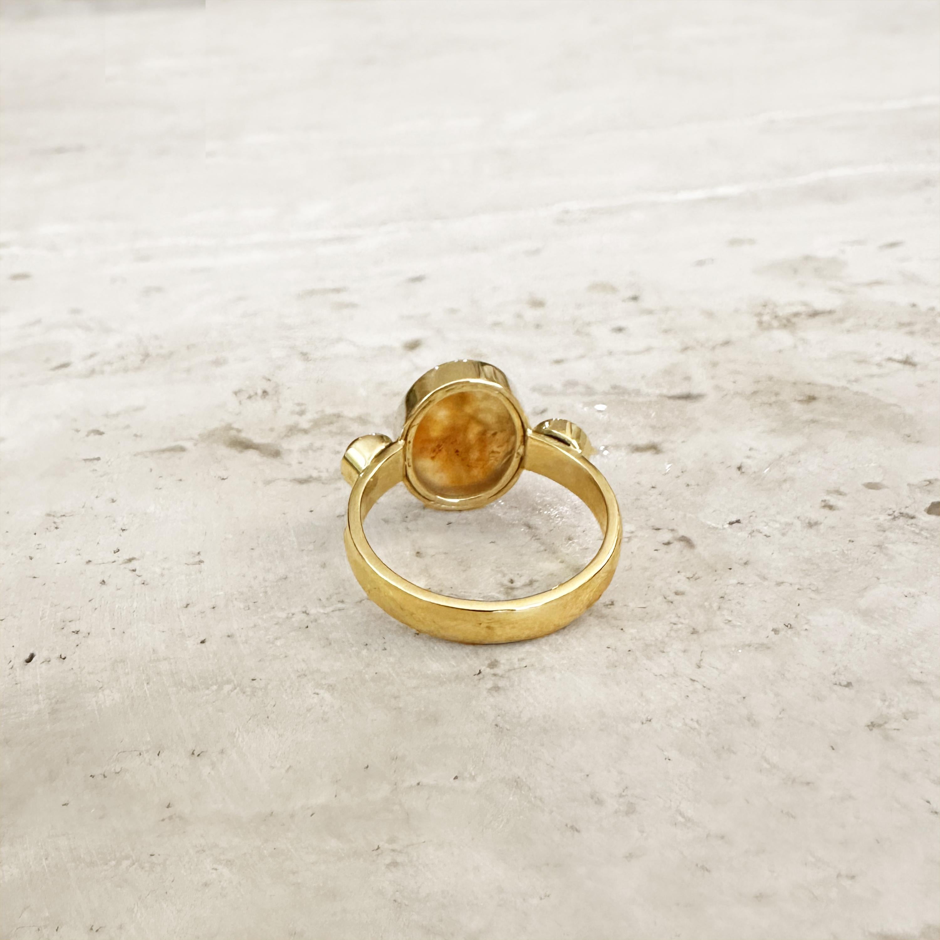 Authentischer römischer Intaglio-Ring aus 18 kt Gold mit der Darstellung der Göttin Athena Nicephora 1