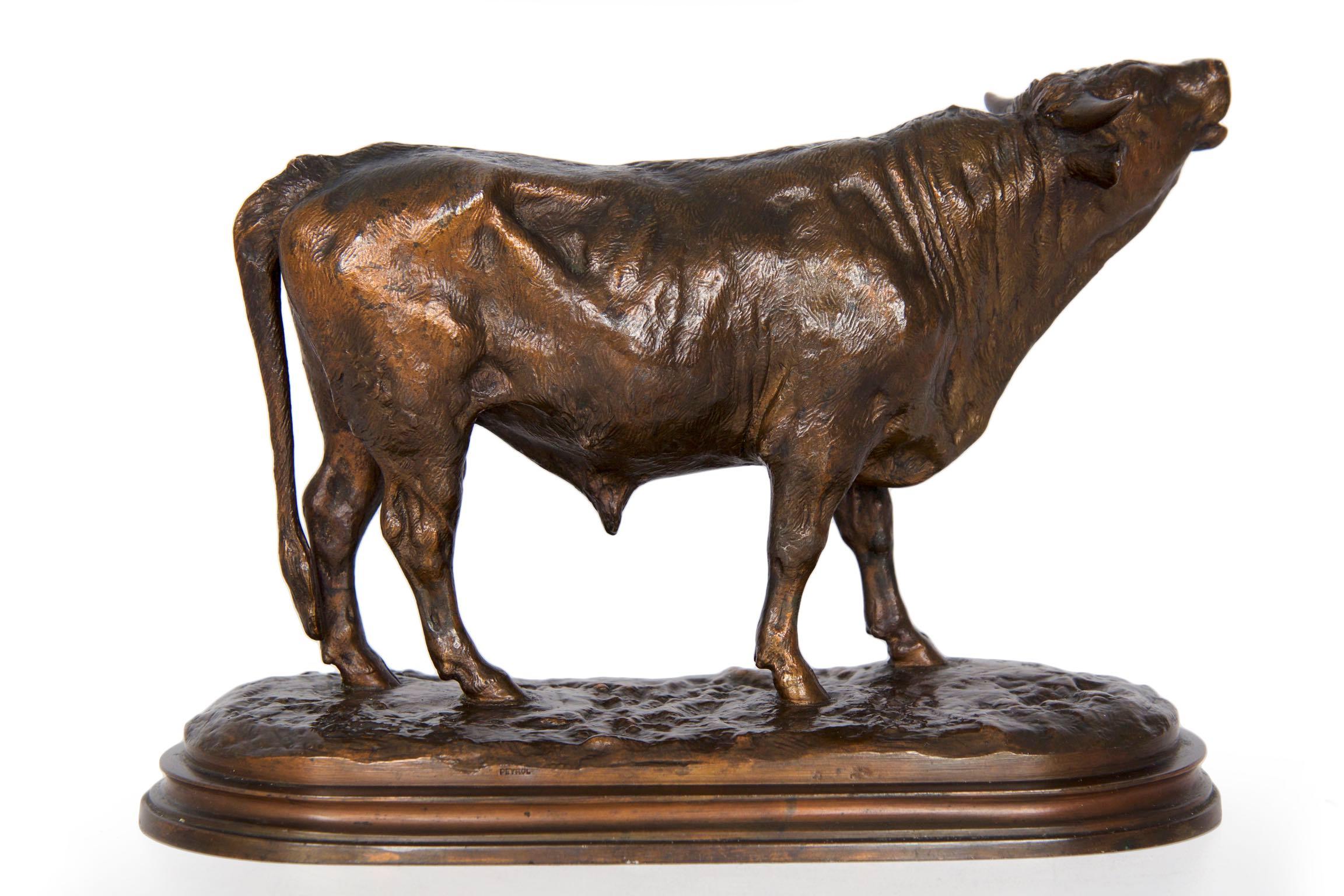 Authentic Rosa Bonheur French Bronze Sculpture of Bull, Peyrol 4