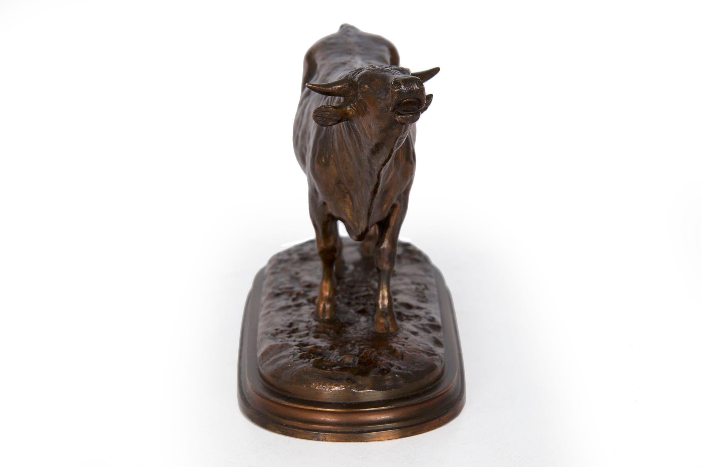 Authentic Rosa Bonheur French Bronze Sculpture of Bull, Peyrol 10