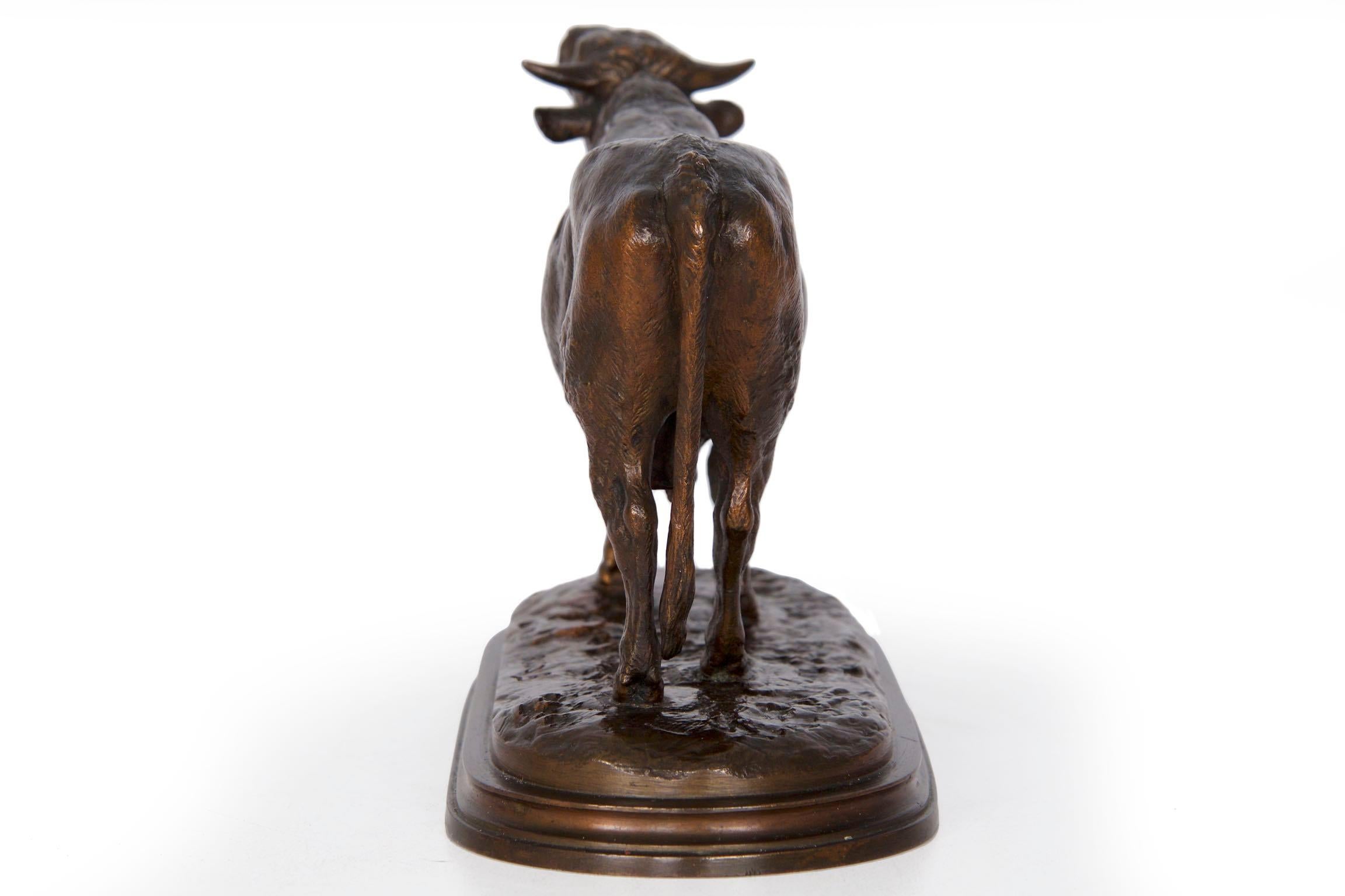 Authentic Rosa Bonheur French Bronze Sculpture of Bull, Peyrol 1