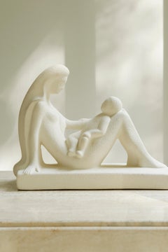 Authentic Royal Haeger Pottery "Baby and the Mother" Statue