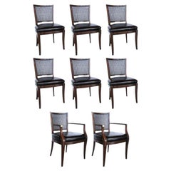 Vintage Authentic Set of 8 John Stuart Cane Chairs