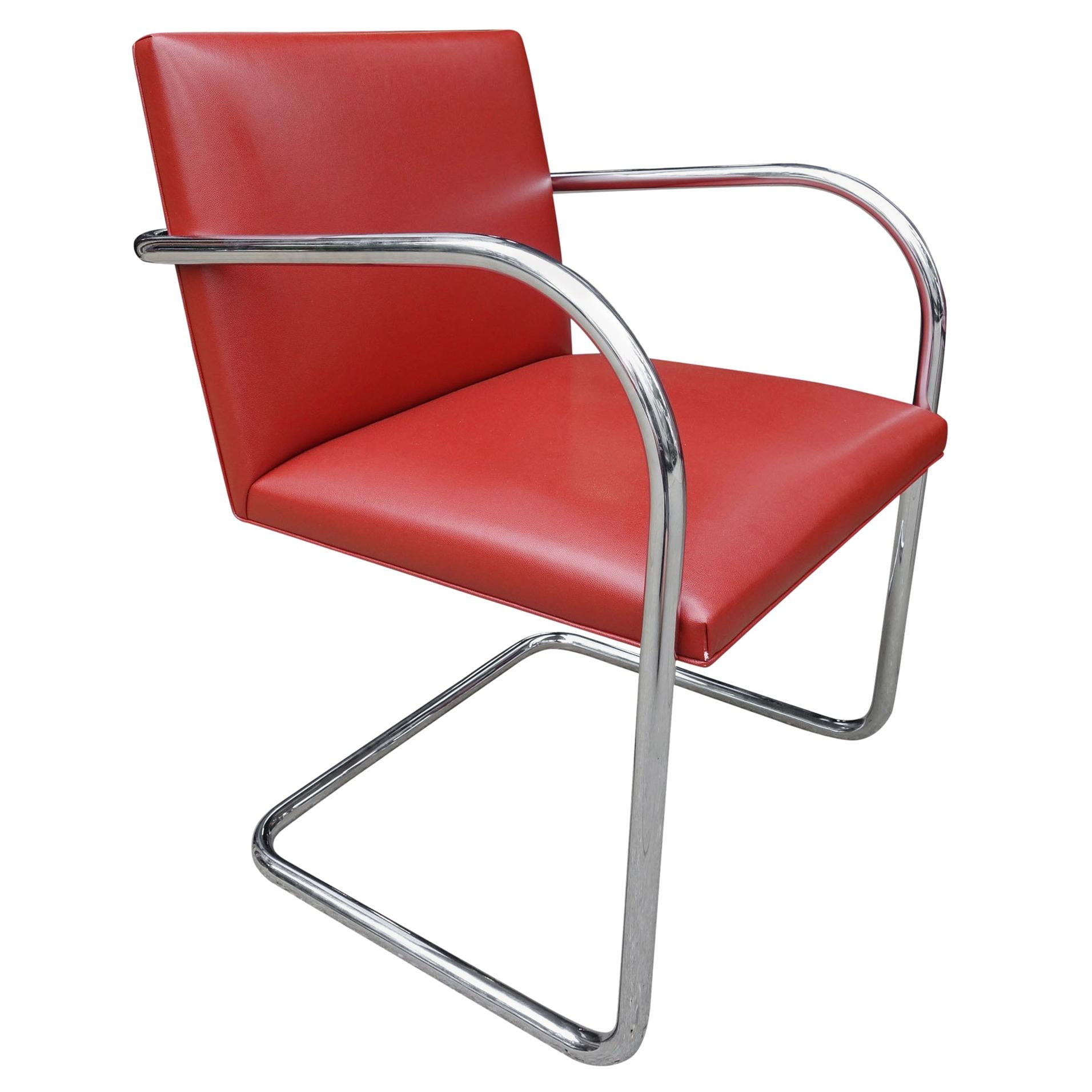 Mid-Century Modern Authentique ensemble de quatre chaises Knoll Brno mi-siècle moderne par Mies van der Rohe en vente