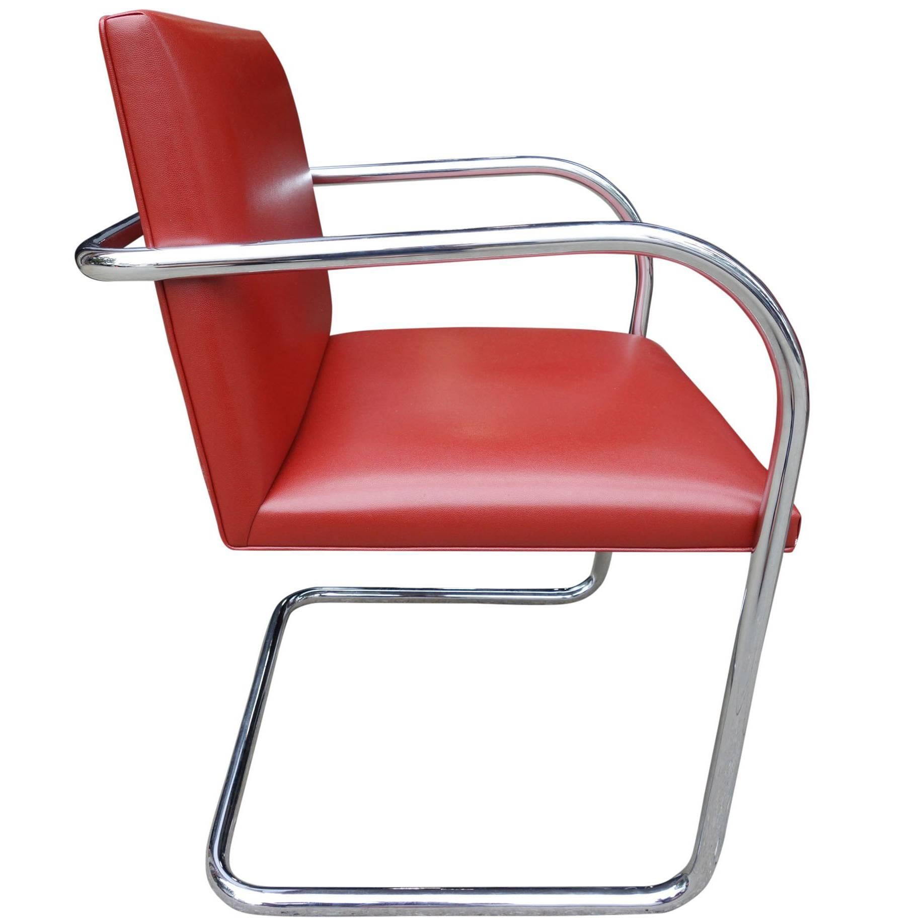 Nord-américain Authentique ensemble de quatre chaises Knoll Brno mi-siècle moderne par Mies van der Rohe en vente