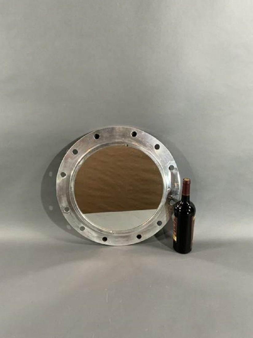 Aluminum Authentic Ship Porthole Mirror For Sale