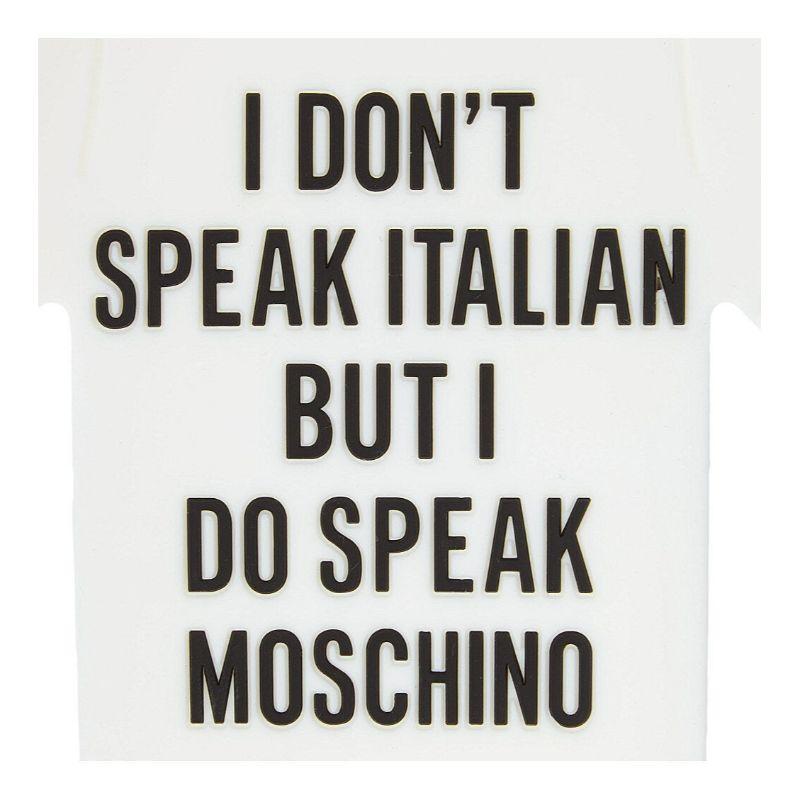 Sale! Authentic SS15 Moschino I Do Speak Moschino Tee Case for Iphone 5 5S 5C

Additional Information:
Material: Plastic
Color: Black/white
Pattern: I Don't Speak Italian But I Do Speak Moschino
Dimensions: 4.1 W x 0.3 D x 5.1 H in
Compatible Model: