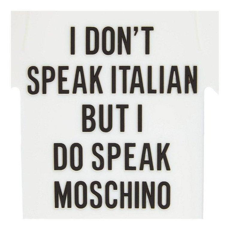 Authentic SS15 Moschino I Do Speak Moschino Tee Case for Iphone 5 5S 5C