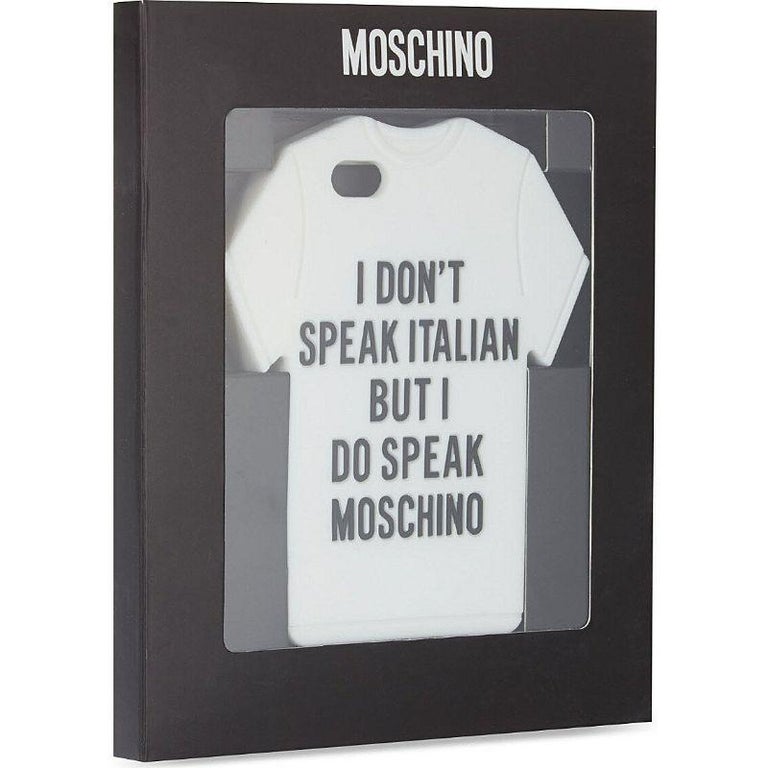 Authentic SS15 Moschino I Do Speak Moschino Tee Case for Iphone 5 5S 5C