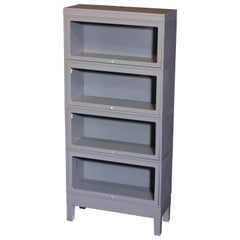 Authentic Steel and Glass Lawyers Barrister Bookcase by Globe Wernicke