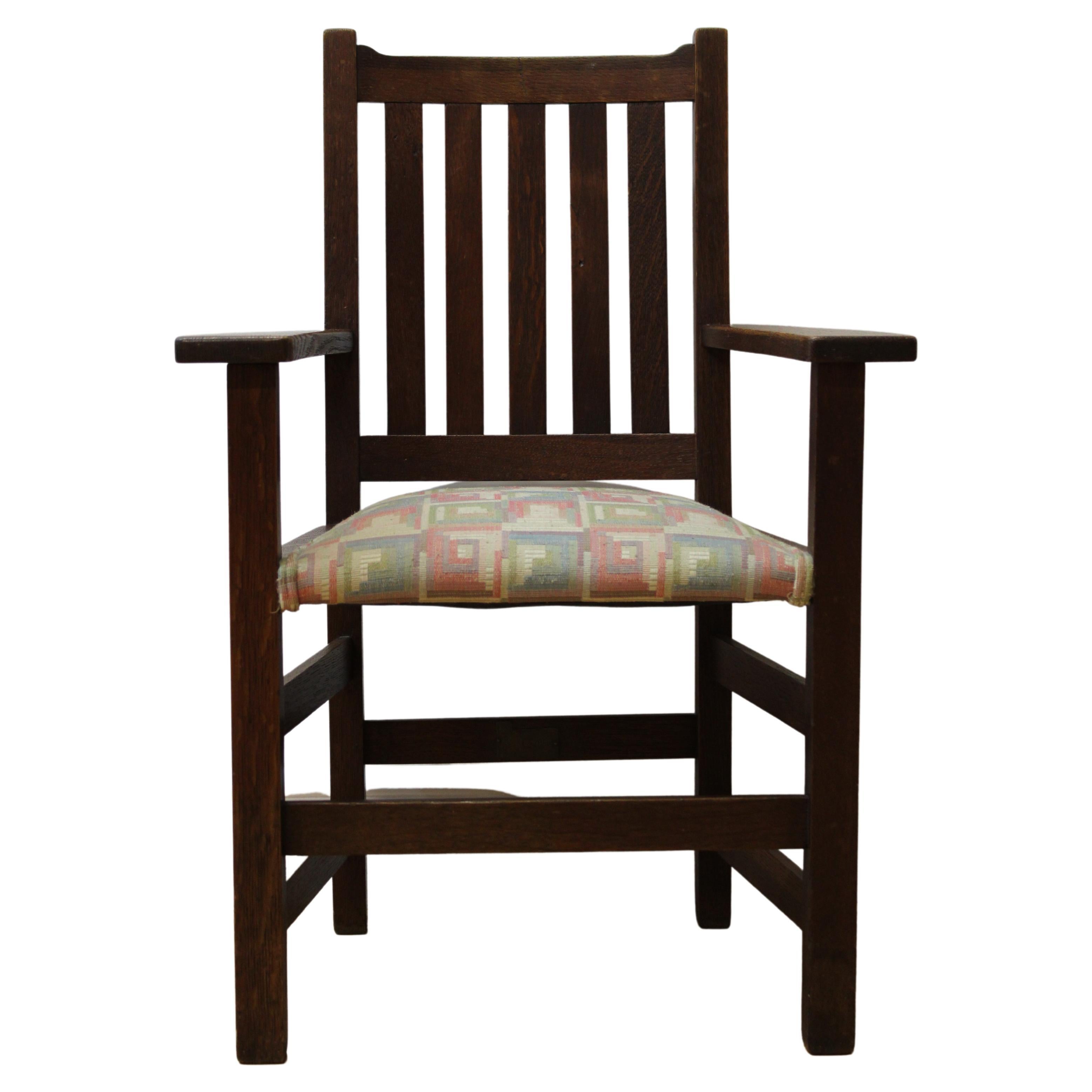 Authentic Stickley Brothers Quaint Child's Chair For Sale