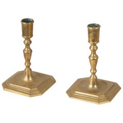 Authentic Swedish Baroque Candlesticks in Brass