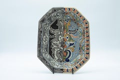 Authentic Talavera Decorative Bowl Folk Art Vessel Mexican Ceramic Blue White