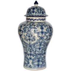 Authentische Talavera dekorative Vase Volkskunst Gefäß mexikanischen Keramik blau weiß