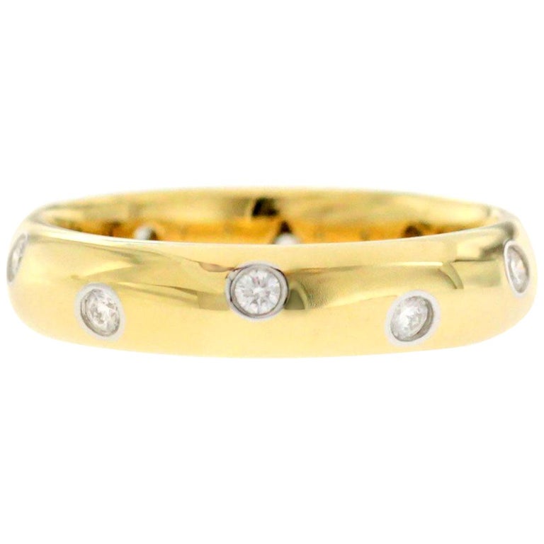 Authentic Tiffany and Co. 18 Karat Yellow Gold Platinum Diamonds Etoile ...
