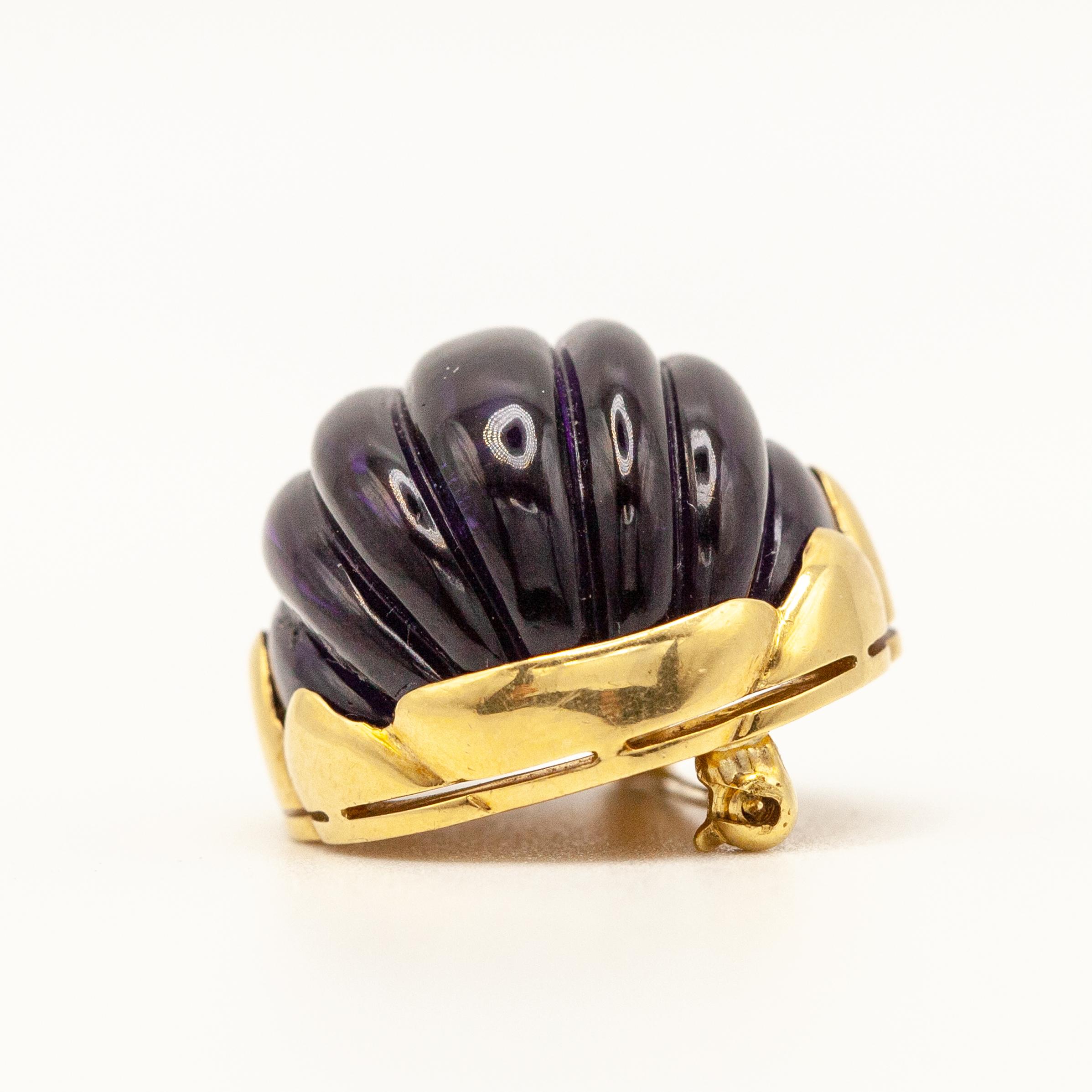Authentic TIFFANY & CO 18K Platinum Diamond Amethyst Scarab Brooch 1