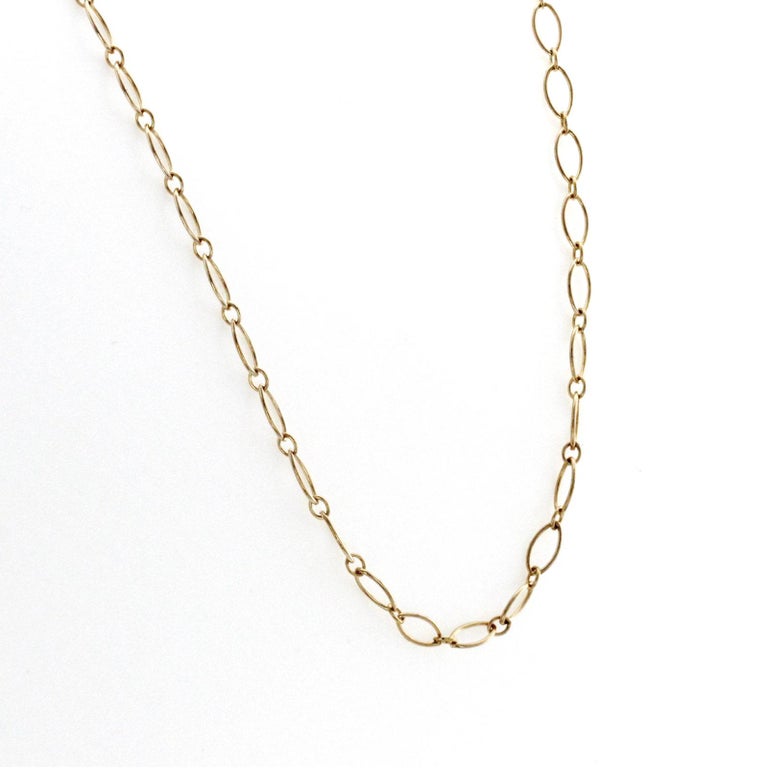 Authentic Tiffany and Co. 18 Karat Rose Gold Oval Link at 1stDibs